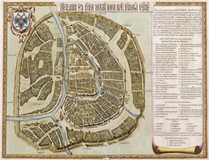 موسكو ، من "Geographie Blaviane" ، 1662 (النقش الملون يدويًا) بواسطة جوان بلاو